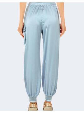 Pantalón Liu Jo plateado jogger para mujer