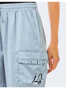 Pantalón Liu Jo plateado jogger para mujer