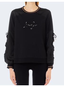 Sudadera Liu Jo sport negra logo para mujer