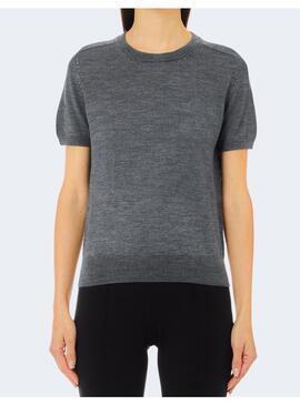 Jersey Liu Jo punto gris manga corta para mujer