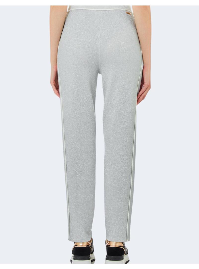 Pantalón Liu Jo chandal gris brillos para mujer