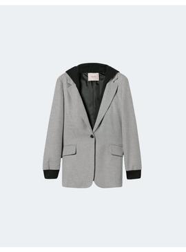 Blazer twin set muestra con capucha para mujer