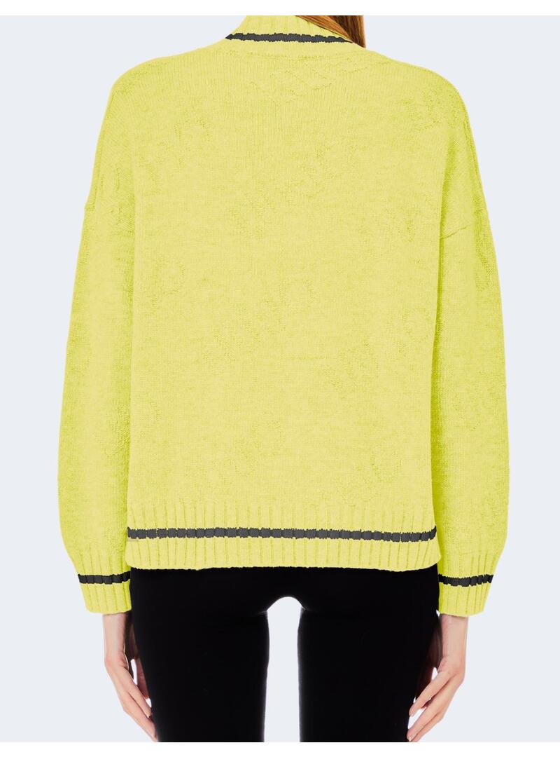 Jersey Liu Jo amarillo letras en strass para mujer