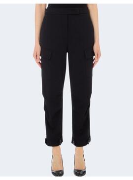 Pantalon Liu Jo negro cargo elástico para mujer