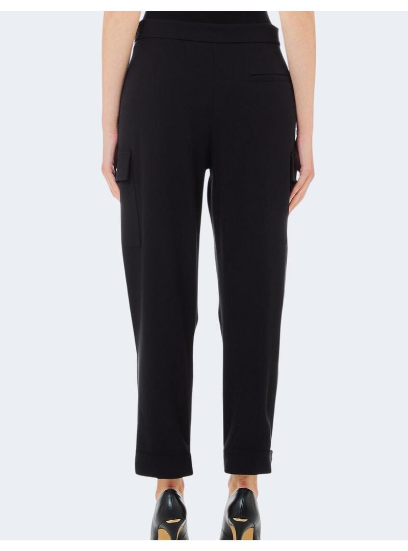 Pantalon Liu Jo negro cargo elástico para mujer