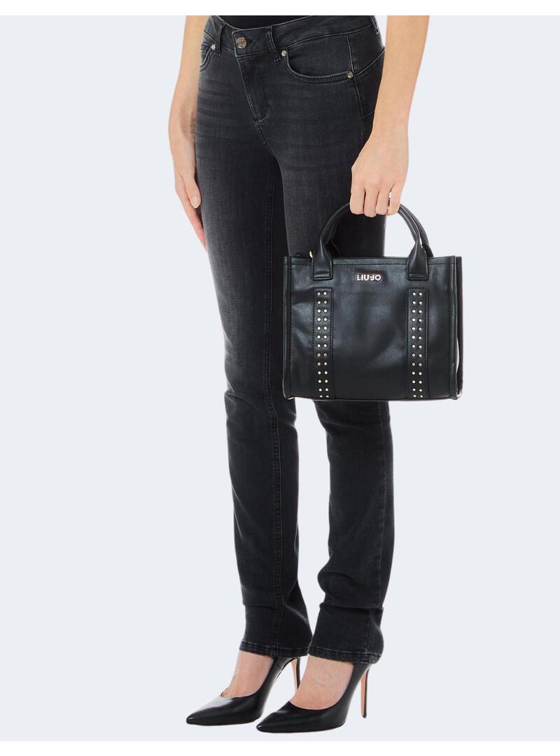 Bolso Liu Jo negro tachuelas para mujer