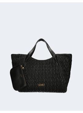 Bolso Liu Jo tote negro guateado para mujer