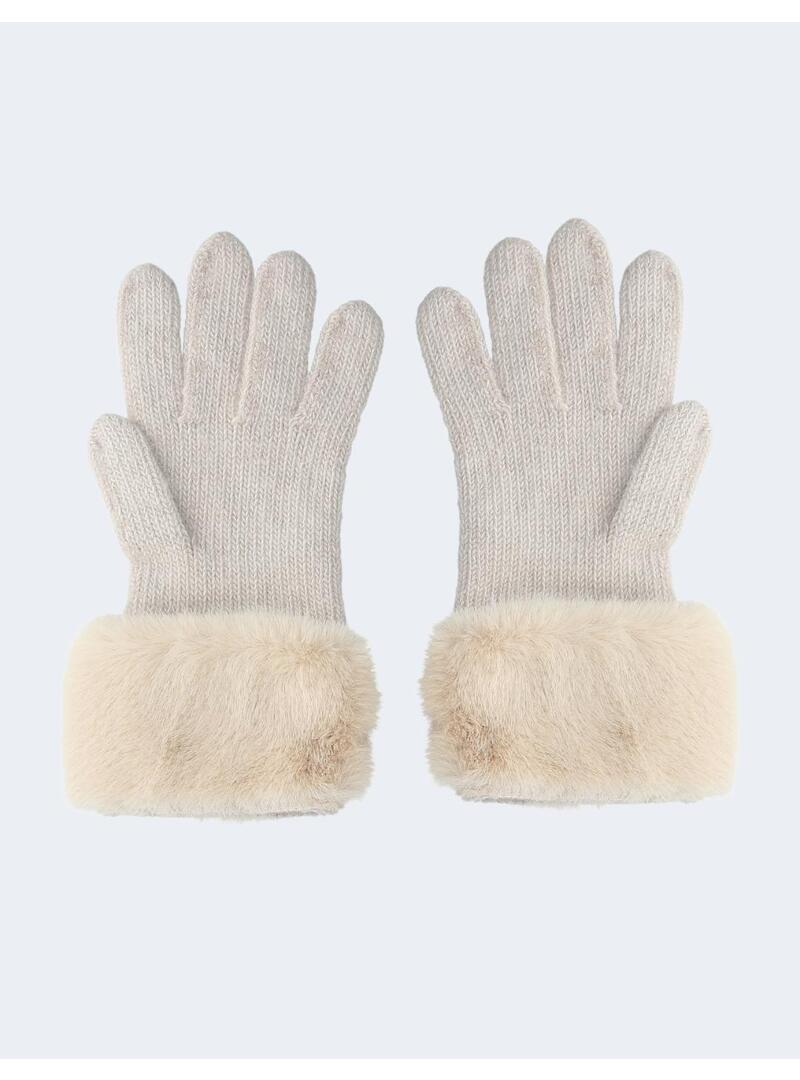 Guantes Liu Jo lana pelo beig