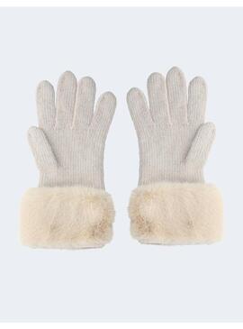 Guantes Liu Jo lana pelo beig