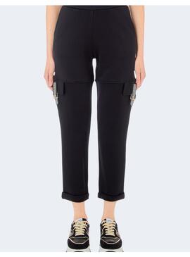 Pantalon liu jo sport negro cargo para mujer