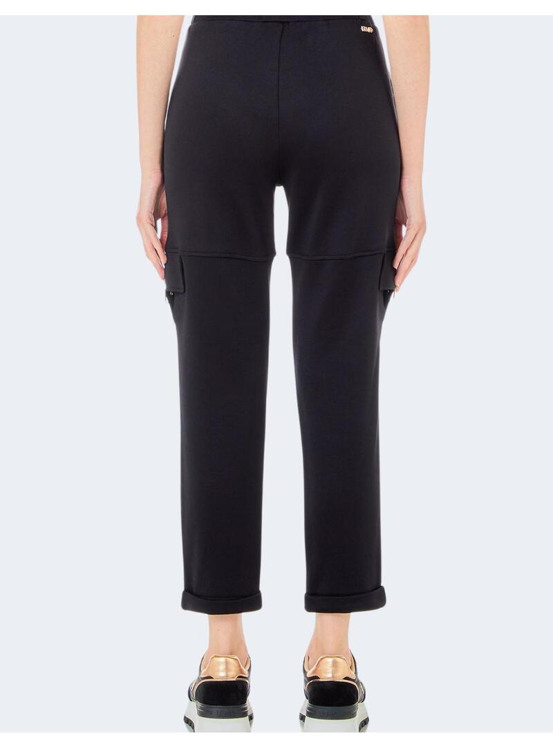 Pantalon liu jo sport negro cargo para mujer