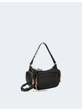 Bolso Liu Jo negro letras metálicas para mujer