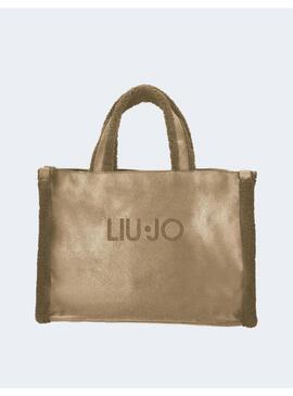 Bolso Liu Jo marrón piel borrego para mujer