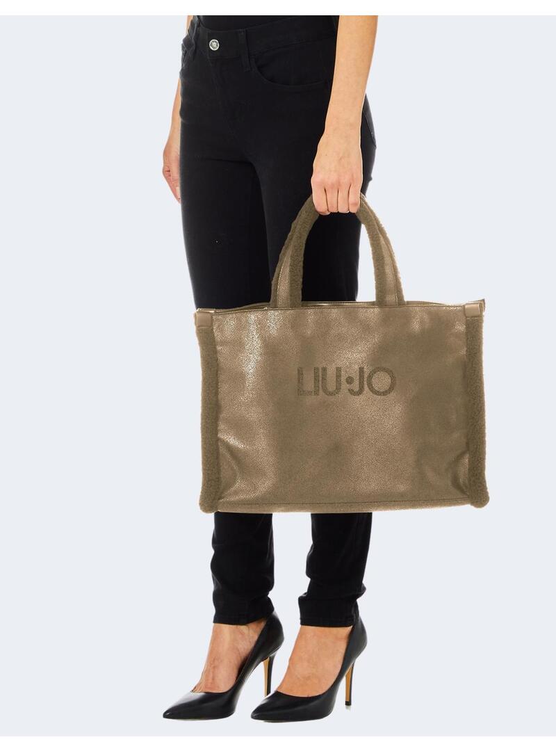 Bolso Liu Jo marrón piel borrego para mujer