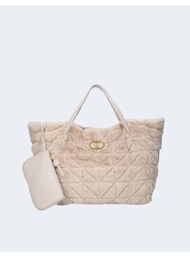 Bolso Liu Jo tote beig peluche para mujer