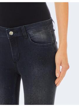 Jeans Liu Jo negros con strass para mujer