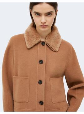 Chaqueta  Marella Morris camel para mujer