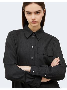 Camisa Marella Squaw franela antracita para mujer