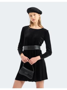 Vestido Corto Terciopelo negro