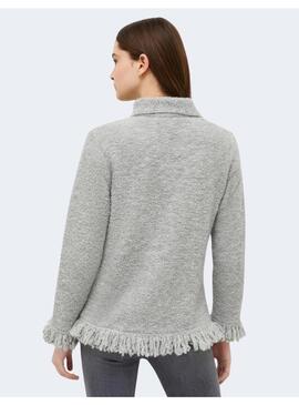 Cardigan Marella Finnici gris flecos para mujer