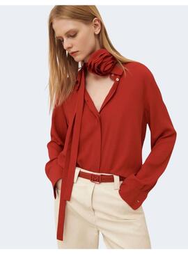 Blusa Marella Nastro flor roja para mujer