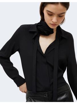 Blusa Marella Nastro negra flor para mujer