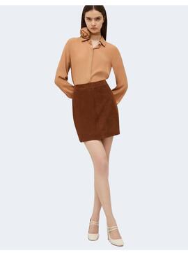 Falda Marella Alfa ante marron para mujer