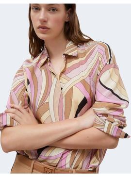 Camisa Marella Minerva rosa vintage para mujer