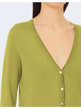 Cardigan Liu Jo Pistacho Lúrex Para Mujer