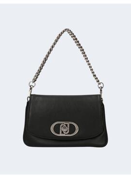 Bolso Liu Jo negro hombro logo plata mujer