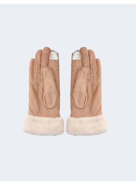 Guantes liu Jo Antelina camel para mujer