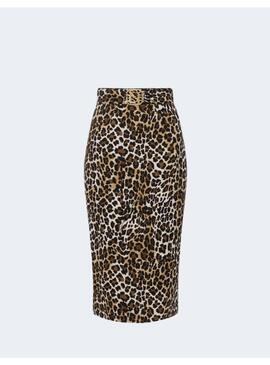 Falda Elisabetta Animal Print Para Mujer