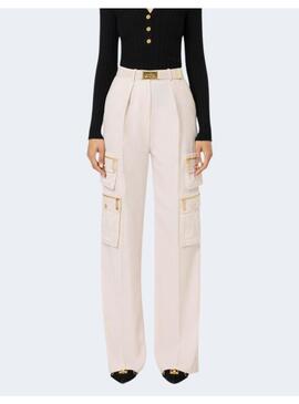 Pantalón Bolsillos Elisabetta Beige Para Mujer