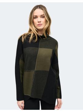 Jersey Joseph Ribkoff Cuadros Verde Para Mujer