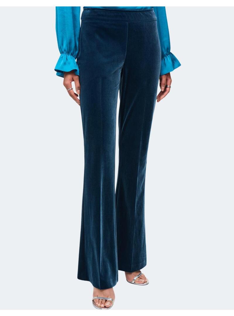 Pantalón Joseph Ribkoff Terciopelo Azul Para Mujer