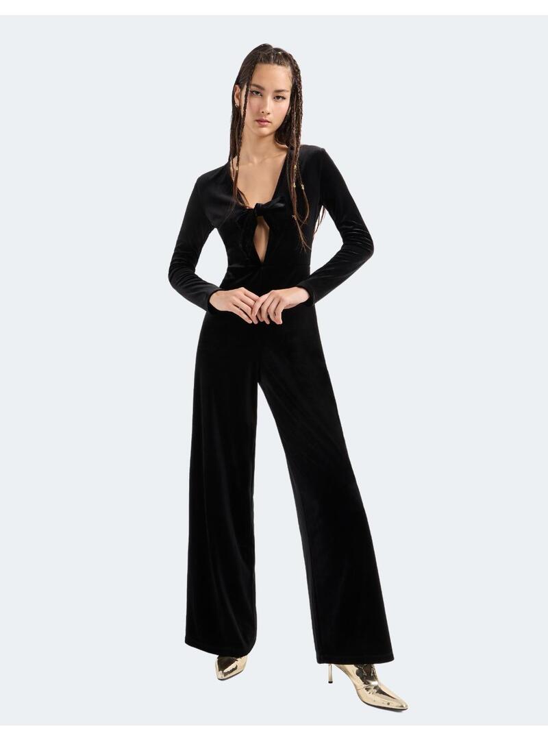 Mono AX Terciopelo Negro Para Mujer