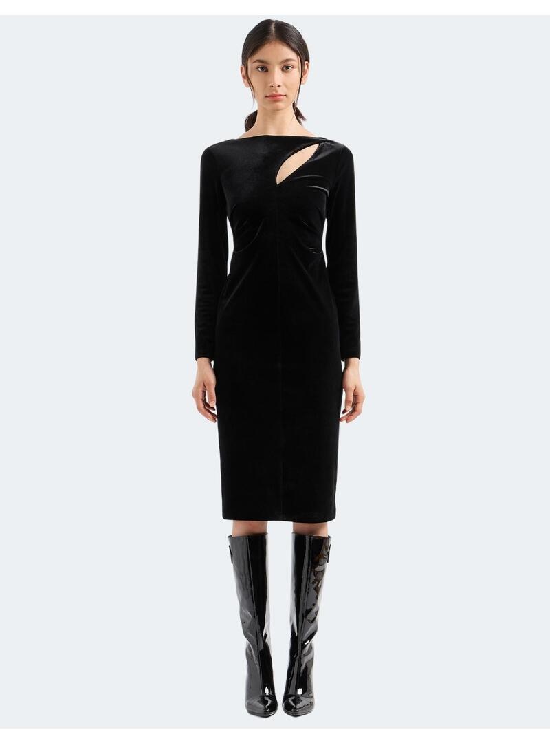 Vestido AX Terciopleo Negro Para Mujer