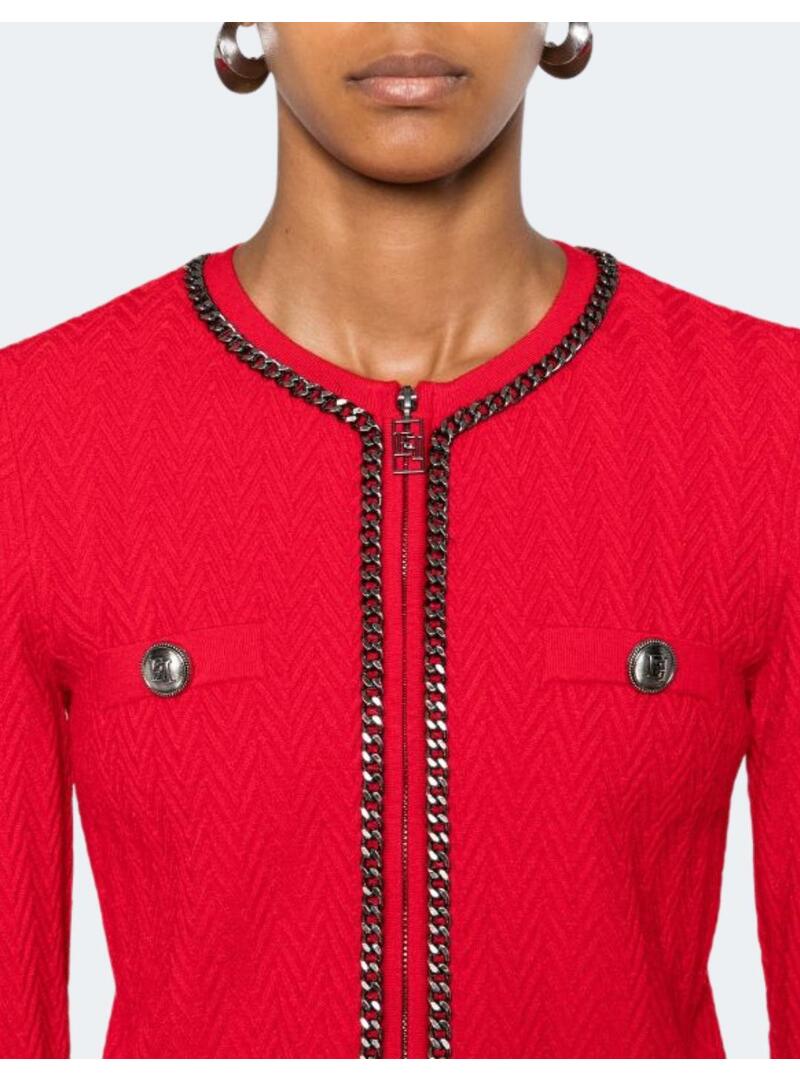 Cardigan Elisabetta Franchi Rojo Para Mujer