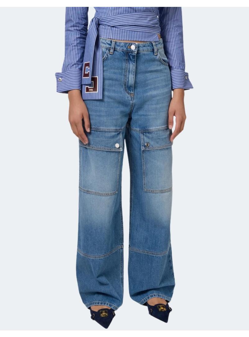 Jeans Elisabetta Franchi Ancho Para Mujer