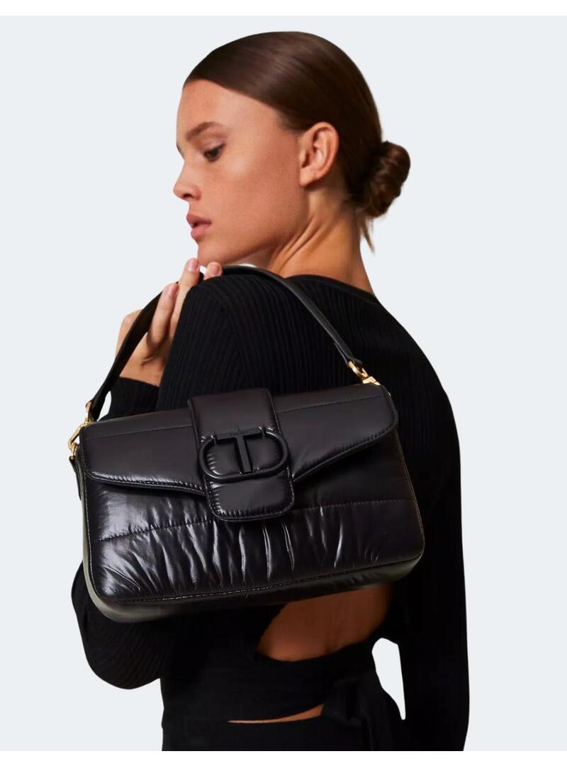 Bolso acolchado Twinset negro para mujer