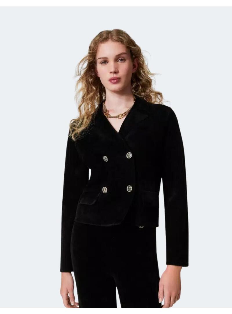 Blazer Twinset negra punto para mujer