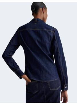 Camisa Liu Jo en denim con lazada para mujer