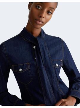 Camisa Liu Jo en denim con lazada para mujer