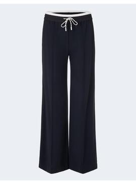 Pantalon Marccain marino tejido tecnico para mujer