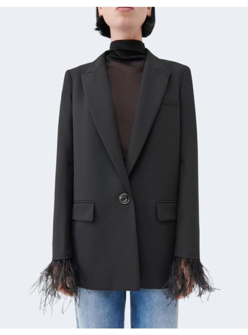 BLAZER MARELLA CECCO NEGRA CON PLUMAS PARA MUJER