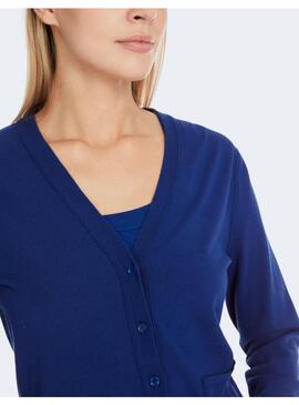 Cardigan Marccain azul punto para mujer