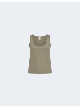 Top Marella Scoppio verde fluido para mujer