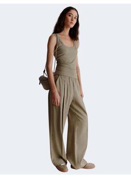Top Marella Scoppio verde fluido para mujer