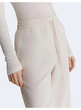 Pantalon Marella Abitata blanco jogger para mujer