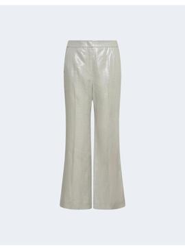 Pantalon Marella Nardo gris brillo para mujer